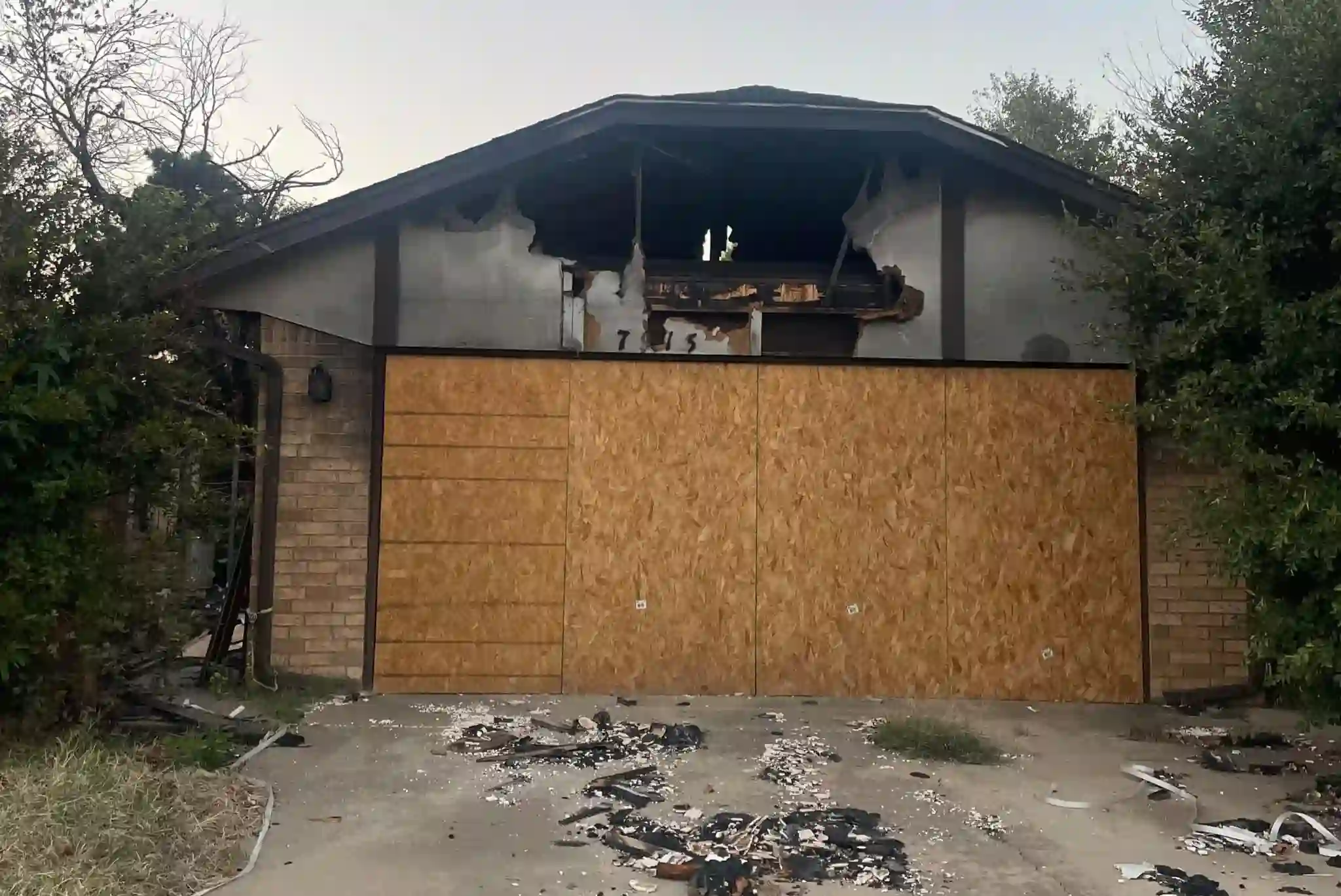 Fire damage Oklahoma home
