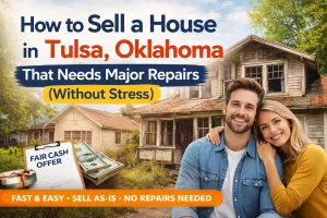 Tulsa home needing major repairs with homeowners choosing a stress-free as-is sale option.