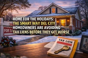 A Del City home representing a calm and straightforward way to sell a house and avoid tax lien pressure