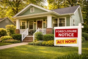 Green Nichols Hills home as a homeowner looks for a way forward after a foreclosure notice.