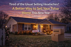 Tulsa Oklahoma home at the start of the new year, representing a simpler and stress-free way to sell.