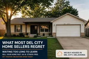 Del City Oklahoma home with stress free as-is home selling message for homeowners wanting to avoid delays and costly repairs