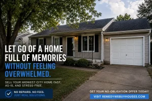 “Midwest City Oklahoma home for sale with stress free as-is home selling message for homeowners letting go of a house full of memories”