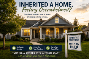 Inherited property in Midwest City Oklahoma with a well maintained home and message about selling an inherited house for a fair cash offer without repairs
