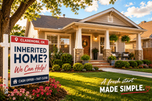 Family home in Claremore Oklahoma inherited by heirs, showcasing a well-maintained property before listing it for sale.