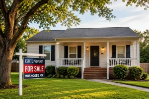 Estate home in Muskogee Oklahoma with a well-maintained exterior, representing homeowners preparing to sell inherited or estate property.
